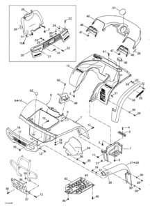 Where is drain for oil 2001 traxter parts