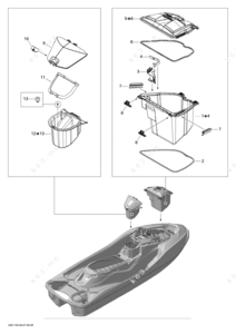 Winnebago storage compartment door parts catalog diagram