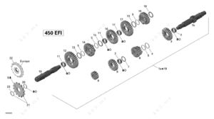 Woods 214 gear box parts diagram