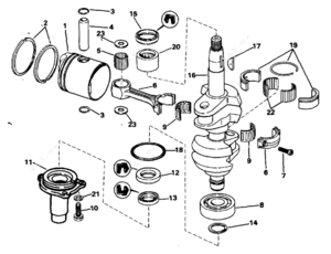 Wrist pin engine diagram